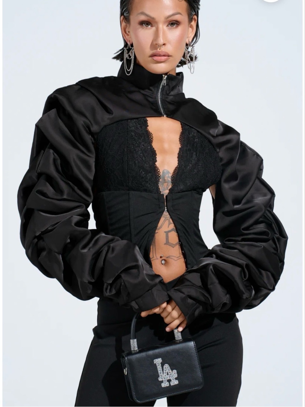 ✨AKIRA Black Satin Bolero Jacket✨